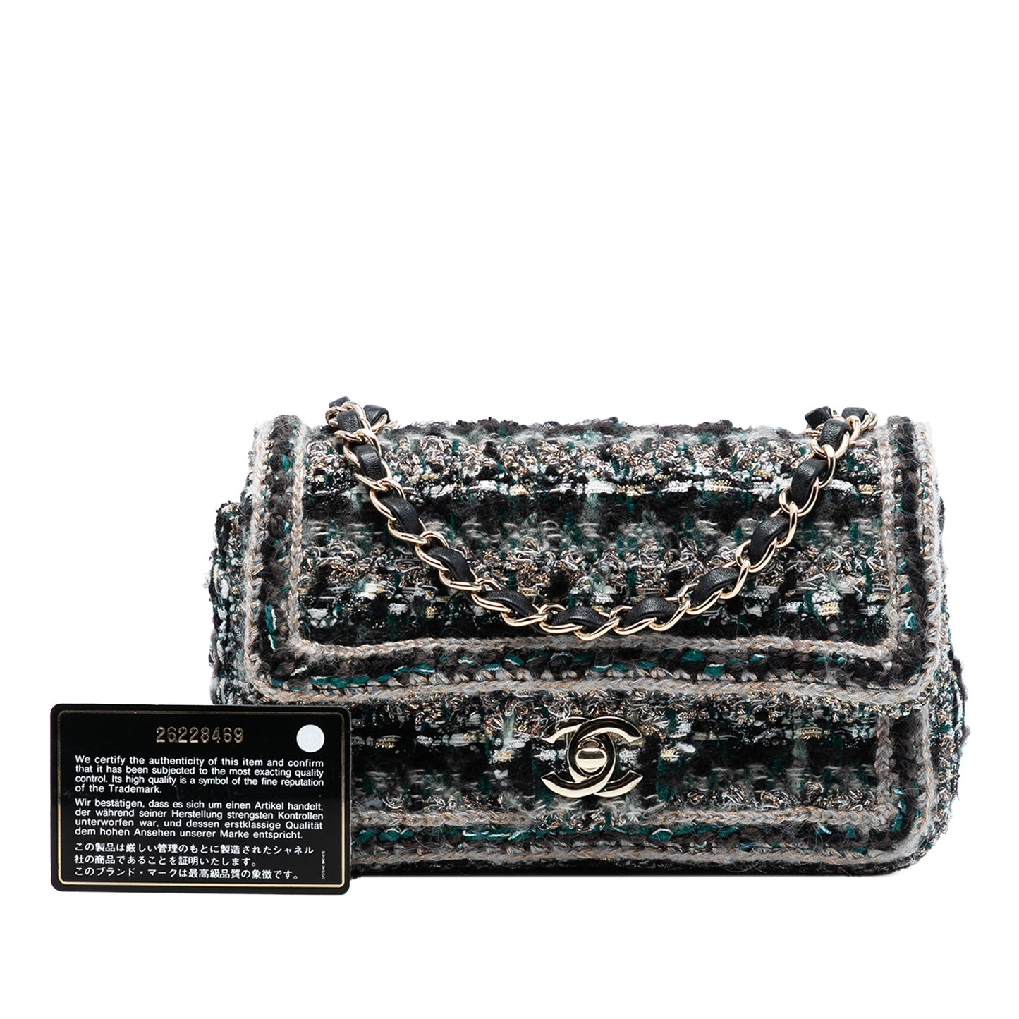 Chanel Mini Rectangular Classic Tweed Braided Single Flap