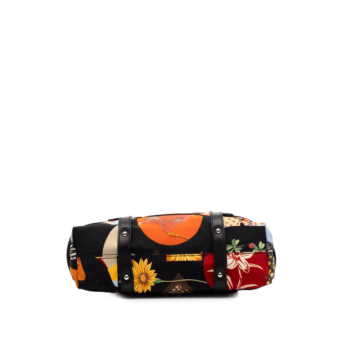 Ferragamo Nylon Fiera Carnival Tote — Black