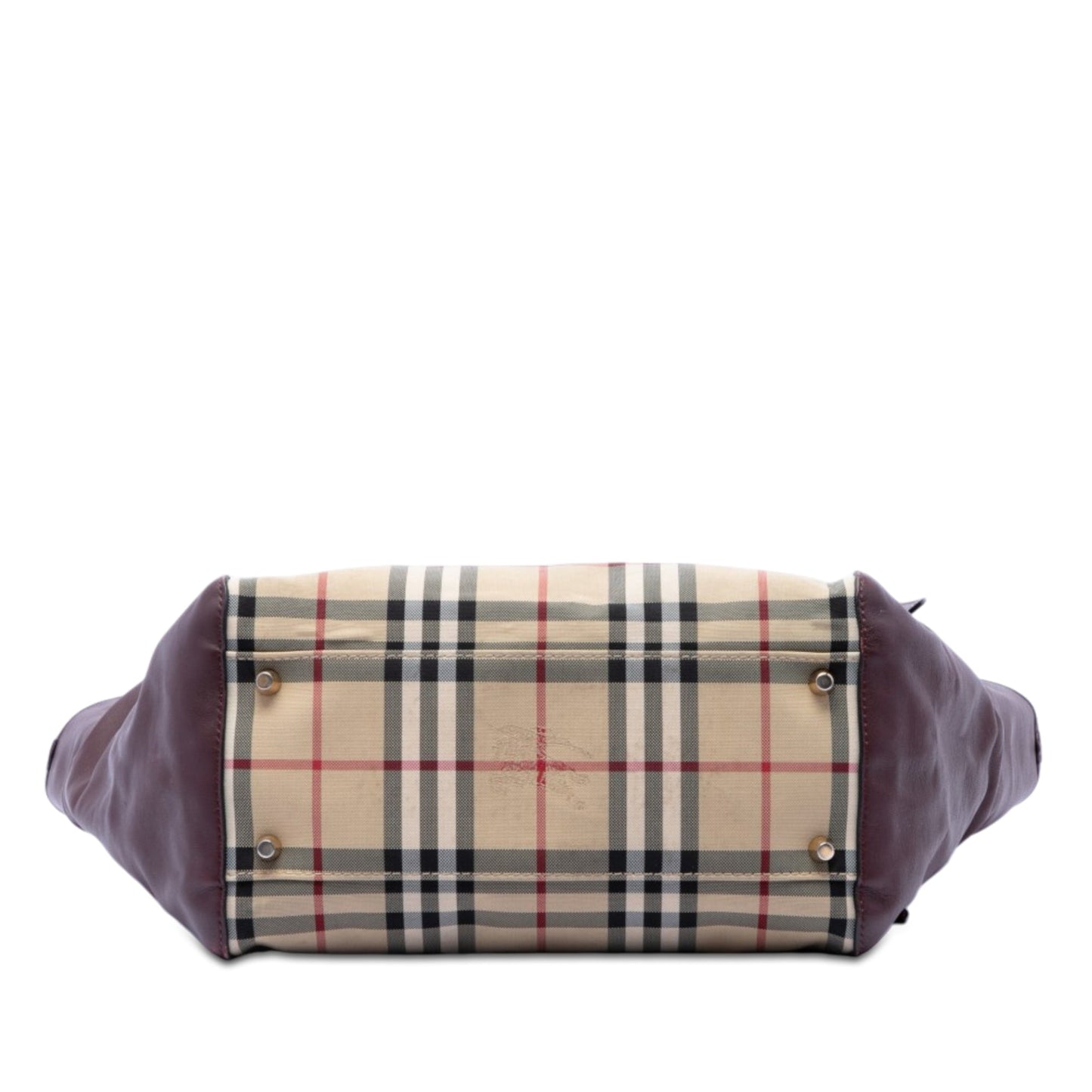 Burberry Small Haymarket Check Canvas and Leather Canterbury Tote