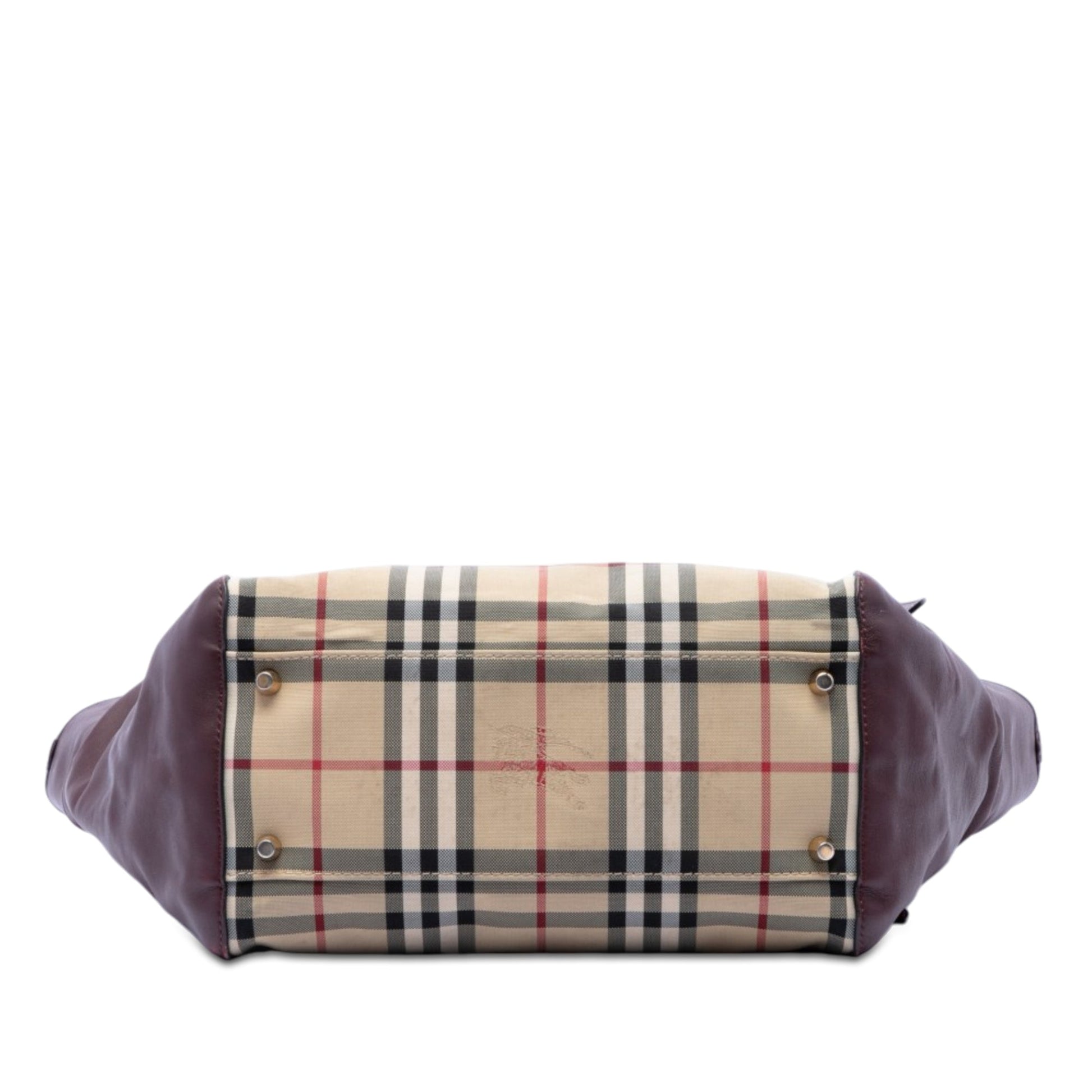 Burberry Small Haymarket Check Canvas and Leather Canterbury Tote