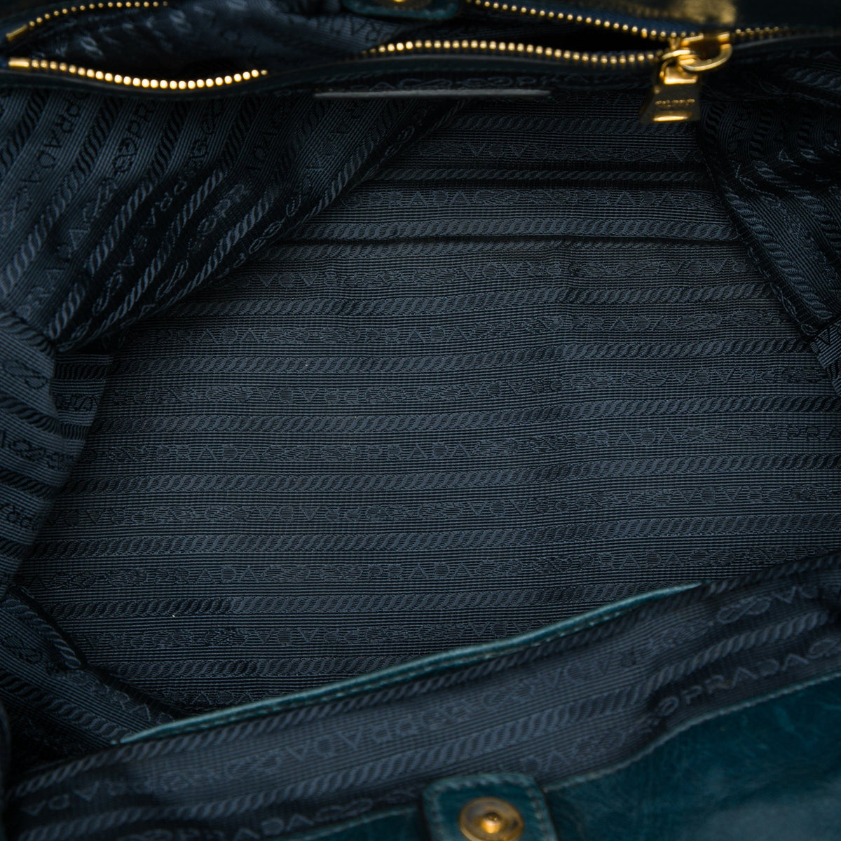 Prada Vitello Shine Front Pocket Convertible Tote