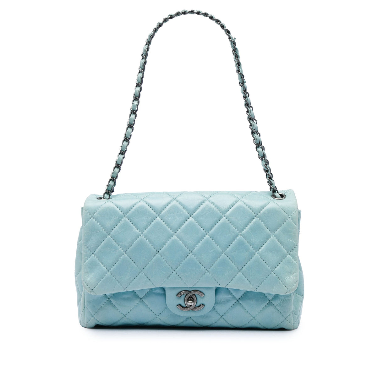 Chanel Large Quilted Aged Calfskin Coco Soft Flap
