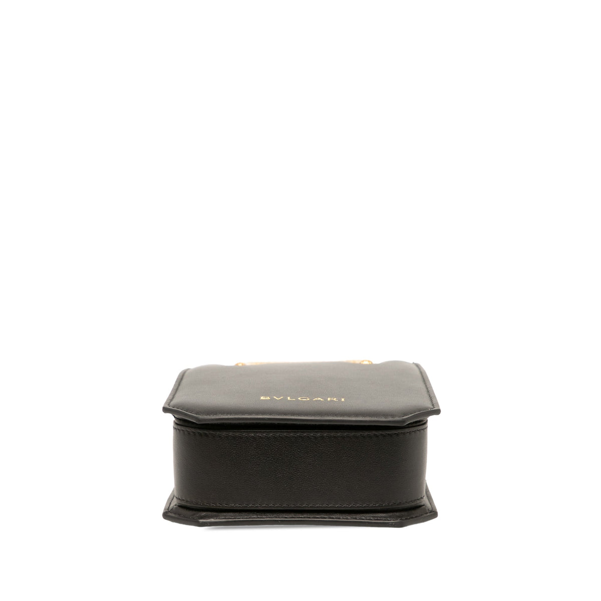 Bvlgari Mini Leather Serpentine Tote — Black