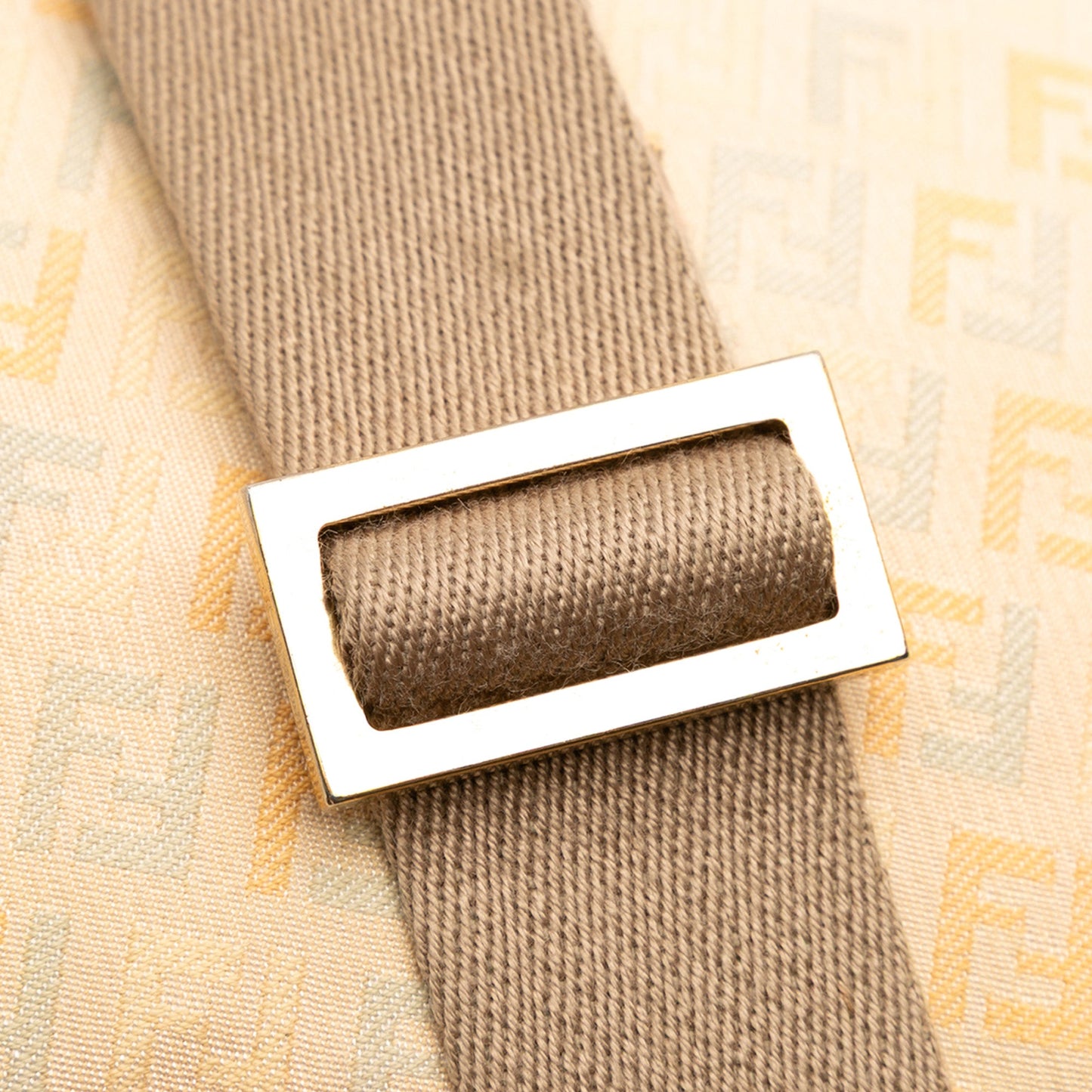 Fendi Zucchino Canvas F Charm Crossbody