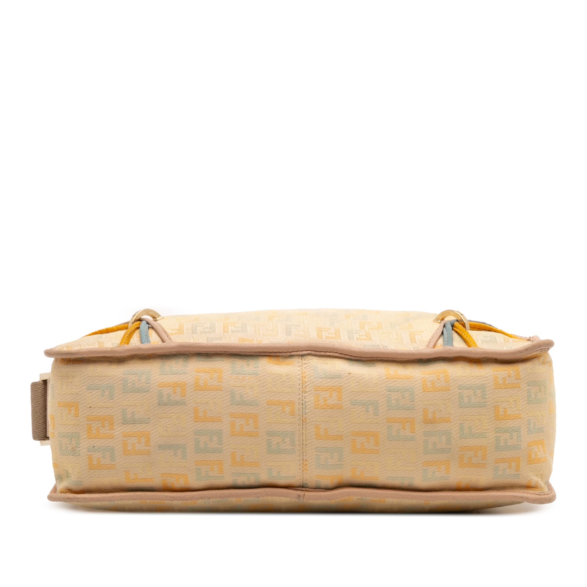 Fendi Zucchino Canvas F Charm Crossbody
