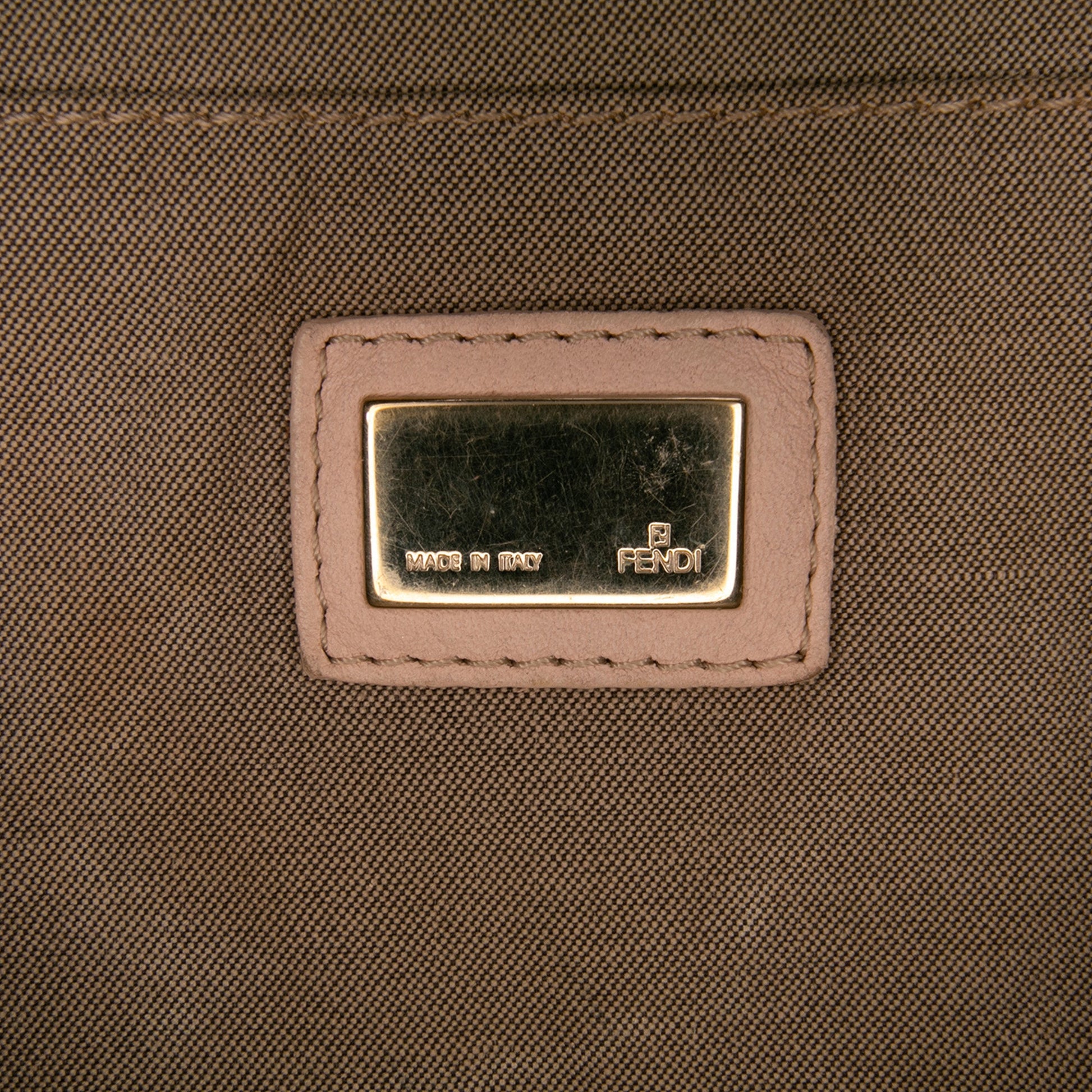 Fendi Zucchino Canvas F Charm Crossbody
