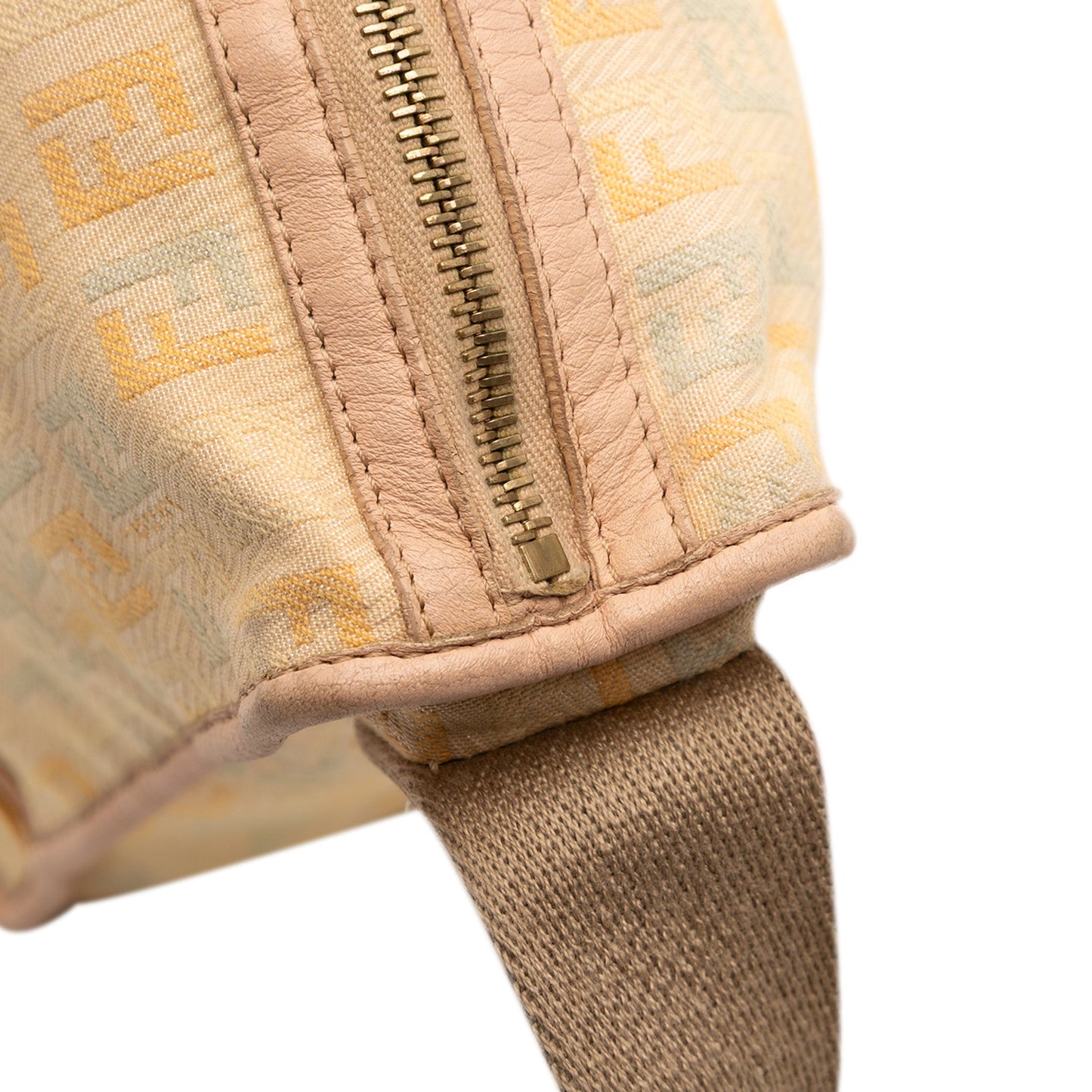 Fendi Zucchino Canvas F Charm Crossbody