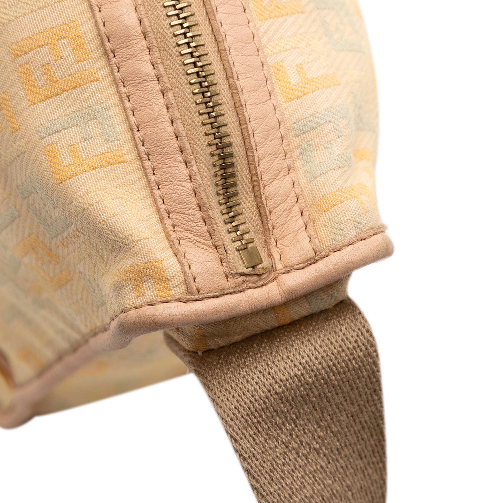 Fendi Zucchino Canvas F Charm Crossbody