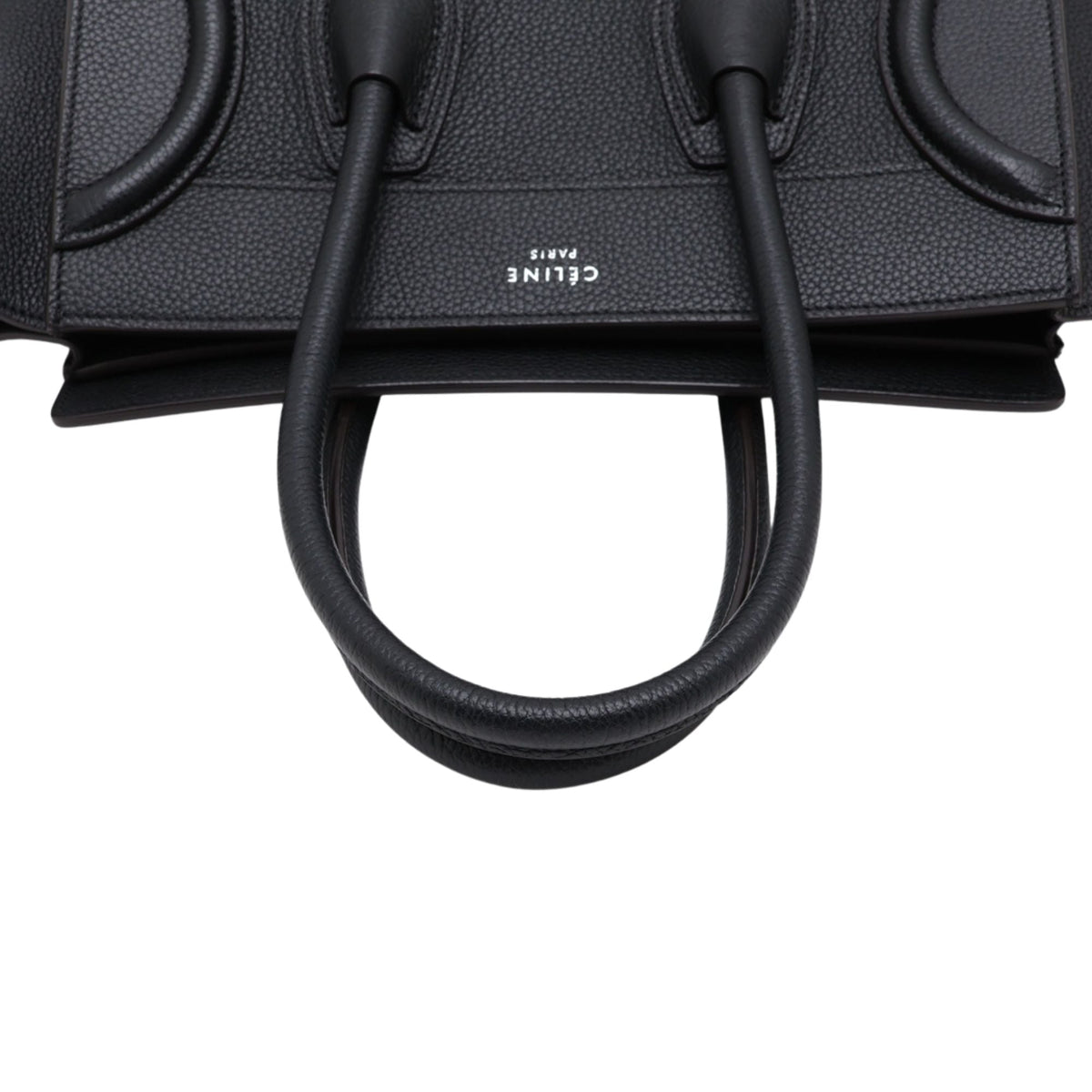 Celine Micro Drummed Calfskin Luggage Tote — Black