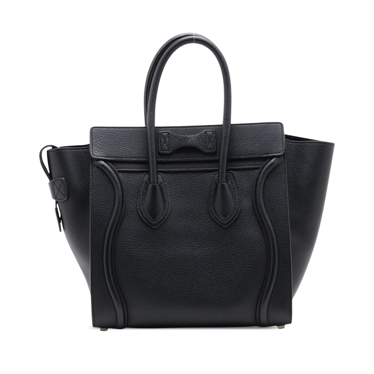 Celine Micro Drummed Calfskin Luggage Tote — Black