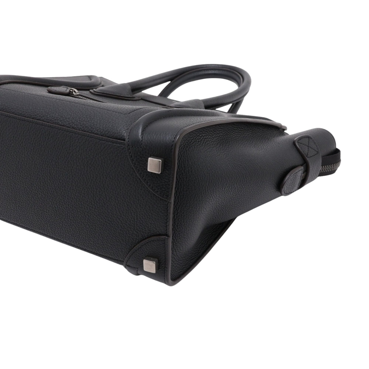 Celine Micro Drummed Calfskin Luggage Tote — Black