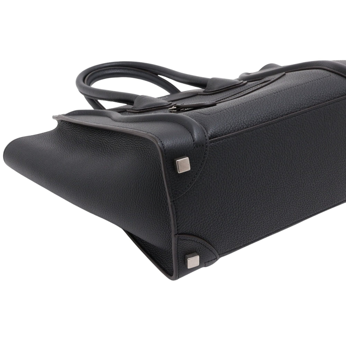 Celine Micro Drummed Calfskin Luggage Tote — Black