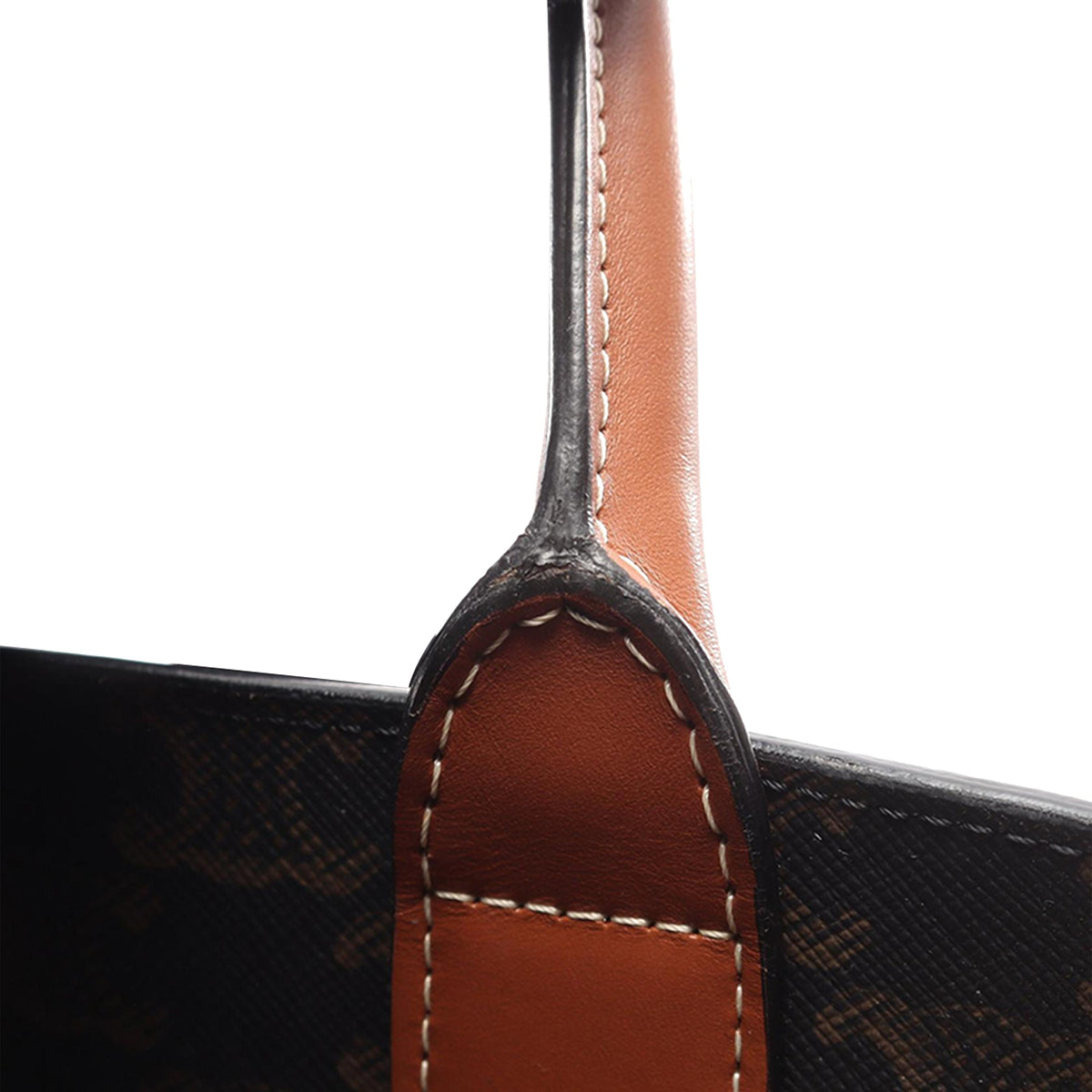 Celine Small Triomphe Coated Canvas Vertical Cabas Tote — Brown