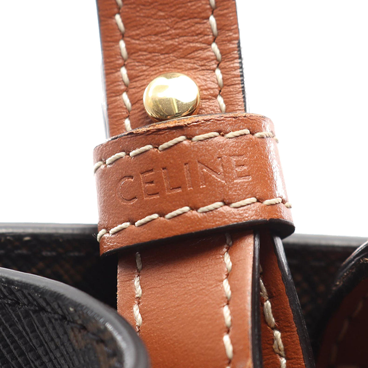Celine Small Triomphe Coated Canvas Vertical Cabas Tote — Brown