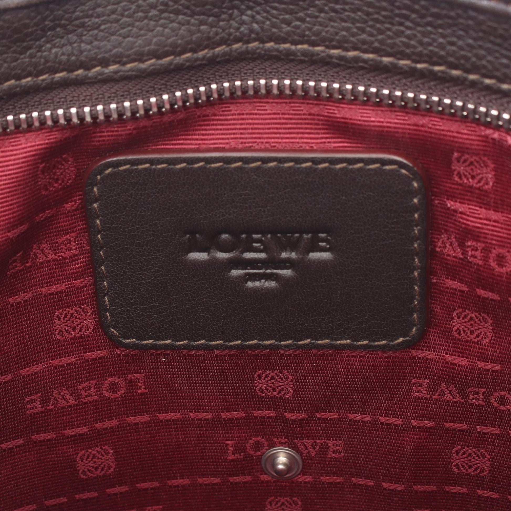 LOEWE Anagram Leather Messenger Bag