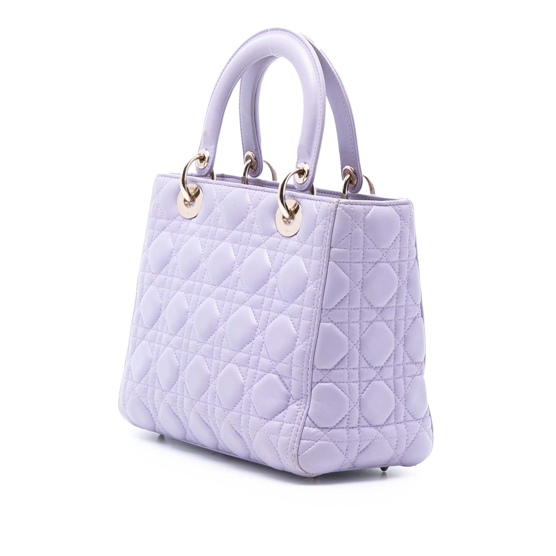 Dior Medium Lambskin Cannage Lady Dior