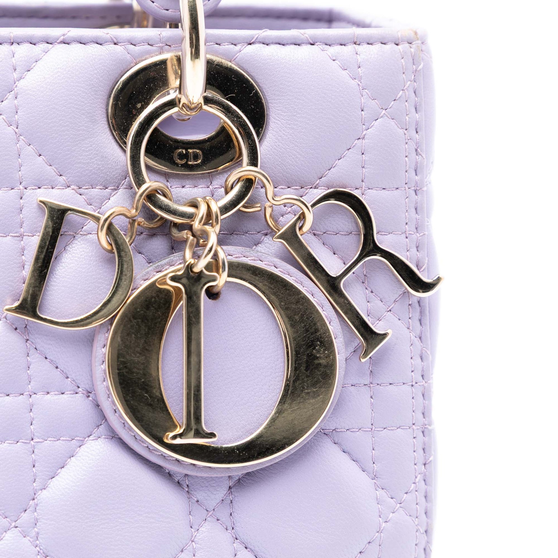 Dior Medium Lambskin Cannage Lady Dior