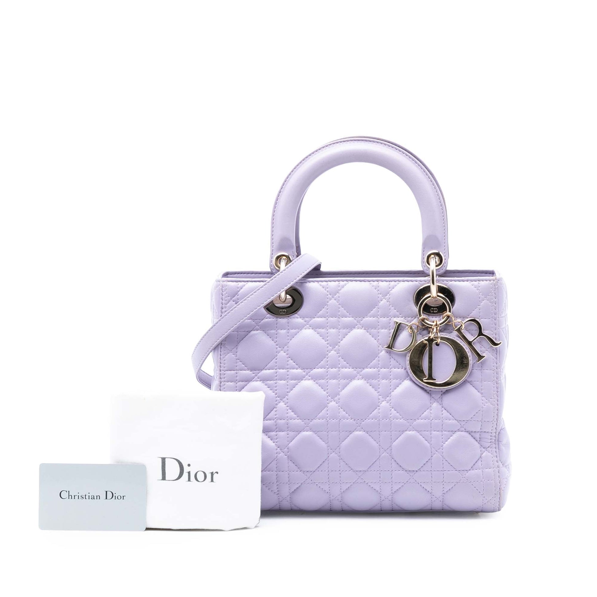 Dior Medium Lambskin Cannage Lady Dior