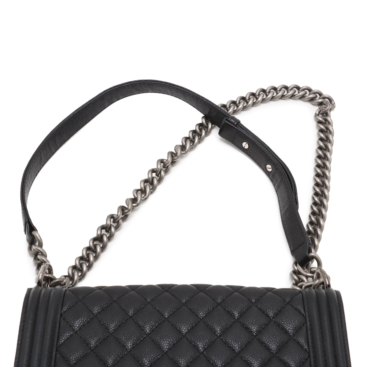 Chanel Old Medium Quilted Caviar Boy Flap
