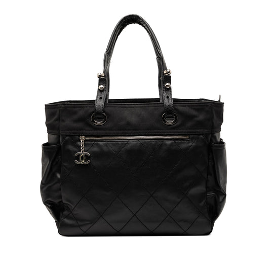 Large Quilted Coated Canvas Paris Biarritz Tote