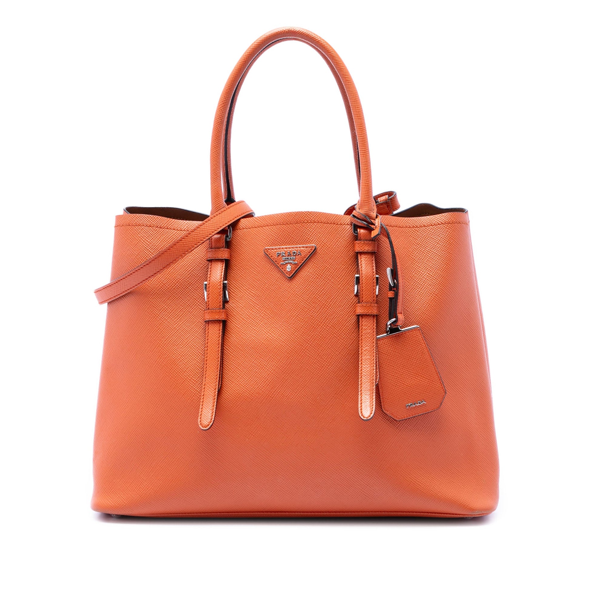 Prada Medium Saffiano Cuir Double Handle Satchel