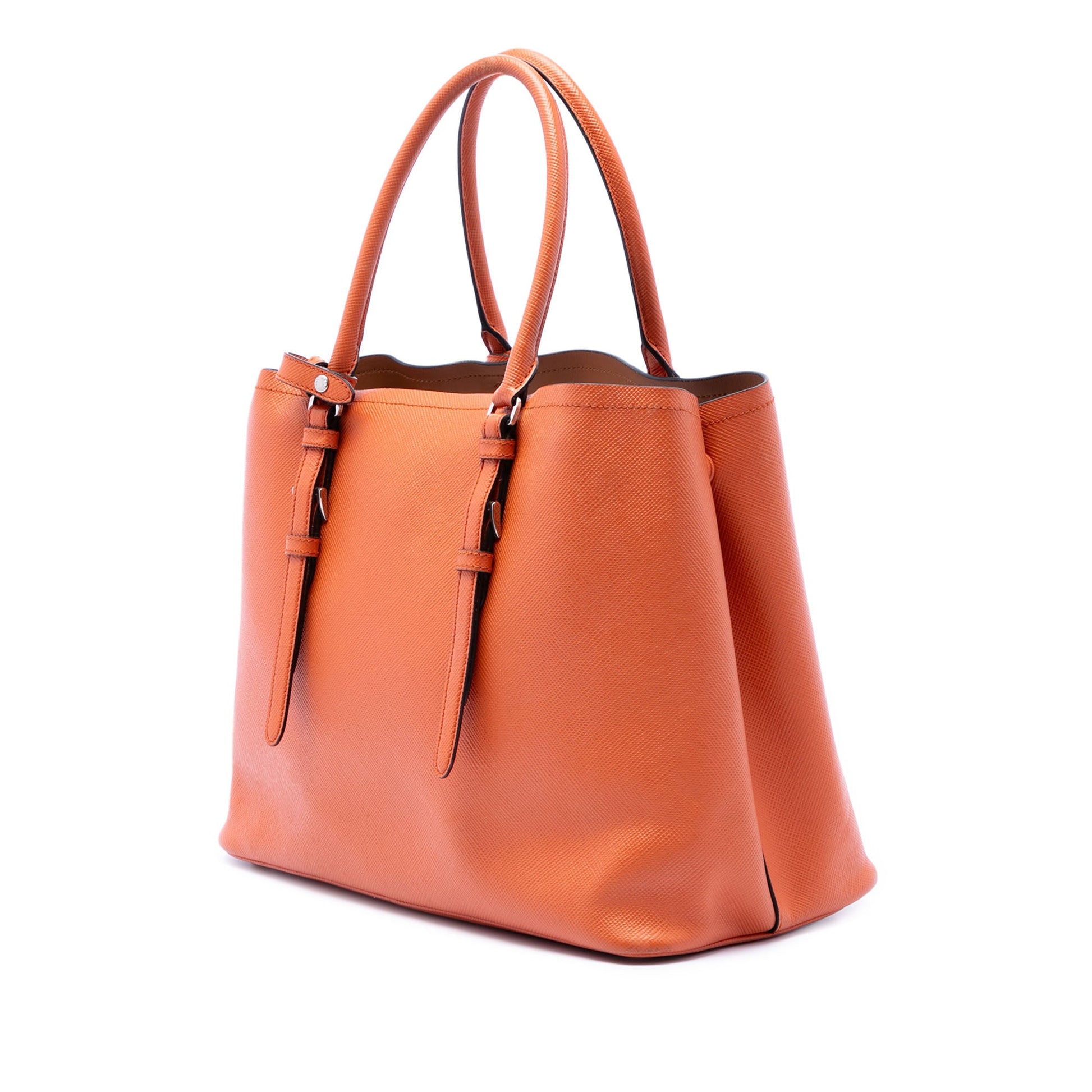 Prada Medium Saffiano Cuir Double Handle Satchel