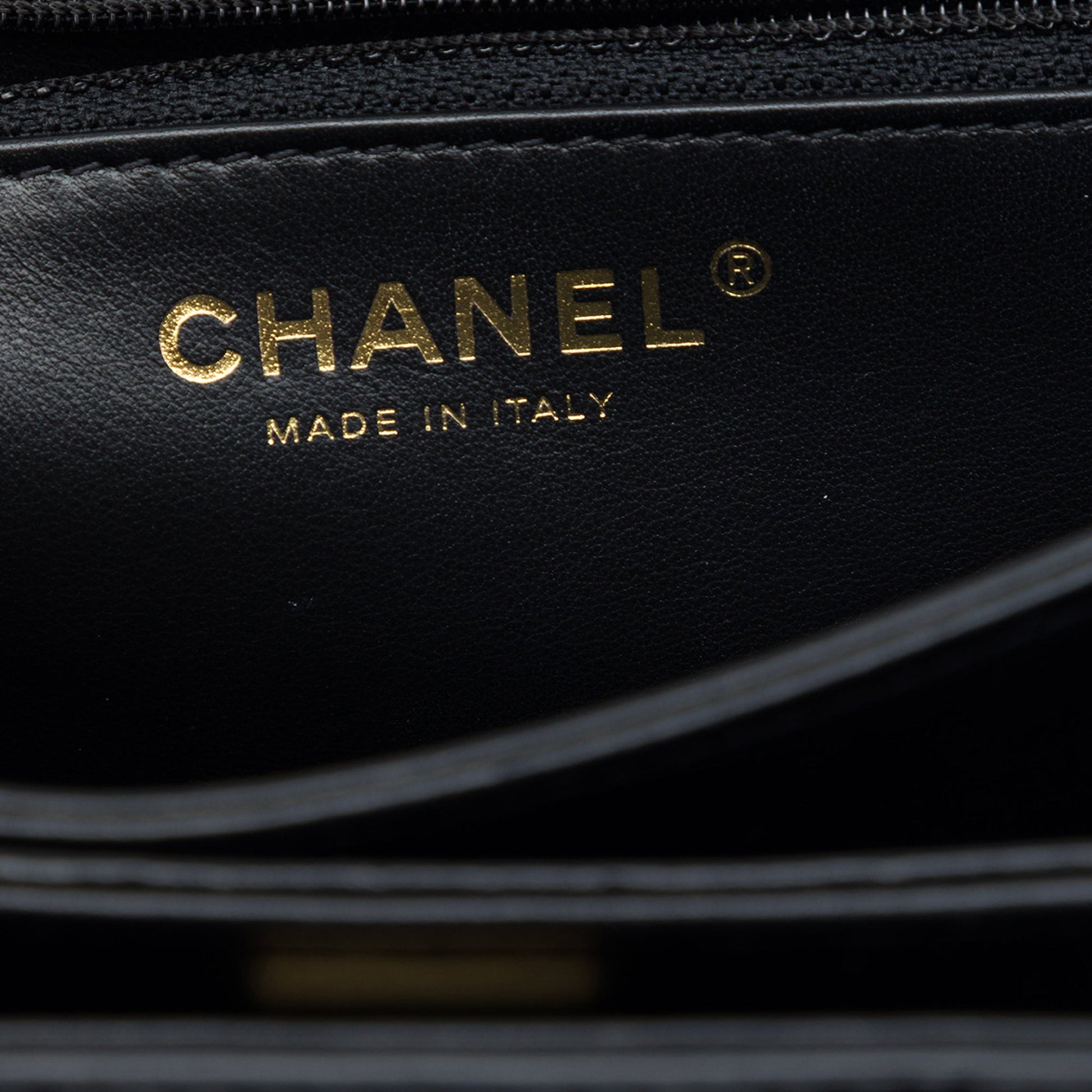 Chanel CC Quilted Patent Accordion Pushlock Top Handle Flap