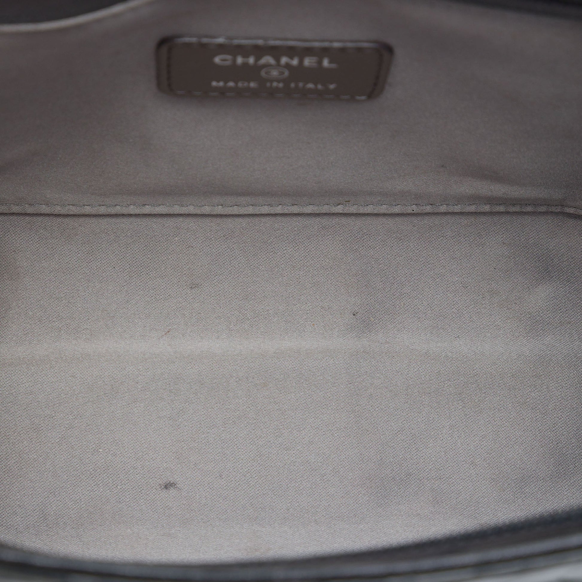 Chanel Quilted Patent Embossed Lucky Symbols Pochette