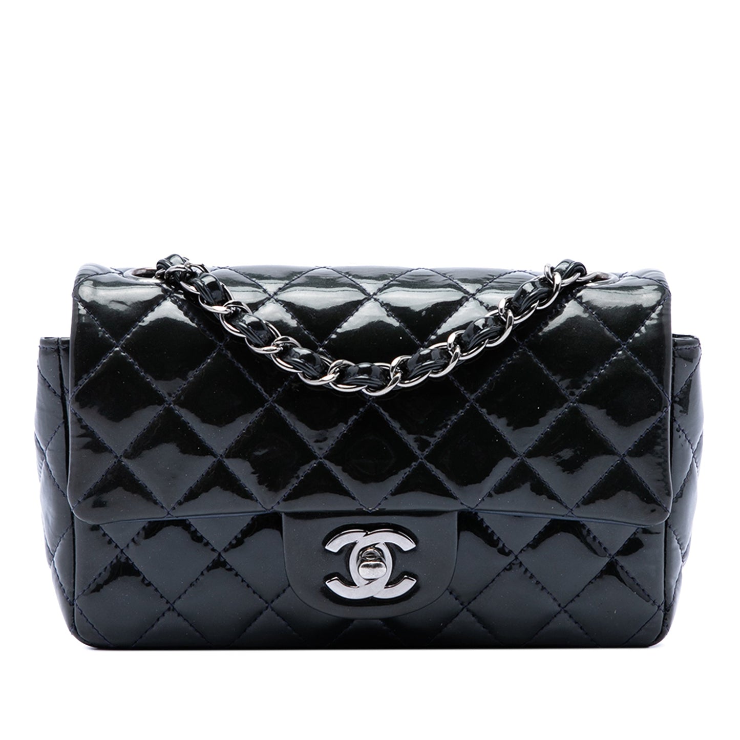 Chanel Mini Rectangular Classic Patent Single Flap