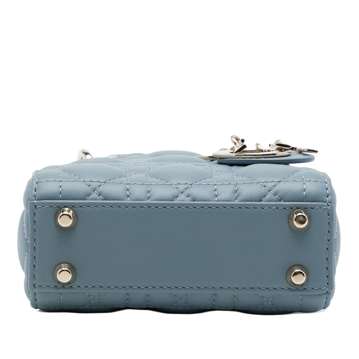Dior Micro Lambskin Cannage Lady Dior — Blue