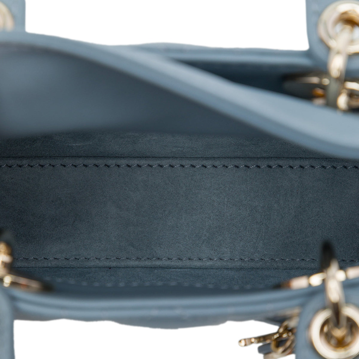 Dior Micro Lambskin Cannage Lady Dior — Blue