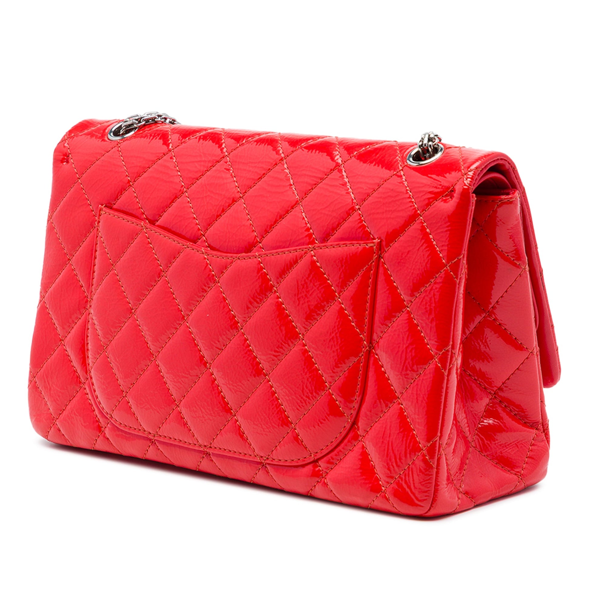 Chanel Quilted Crinkled Patent Reissue 2.55 Double Flap 227