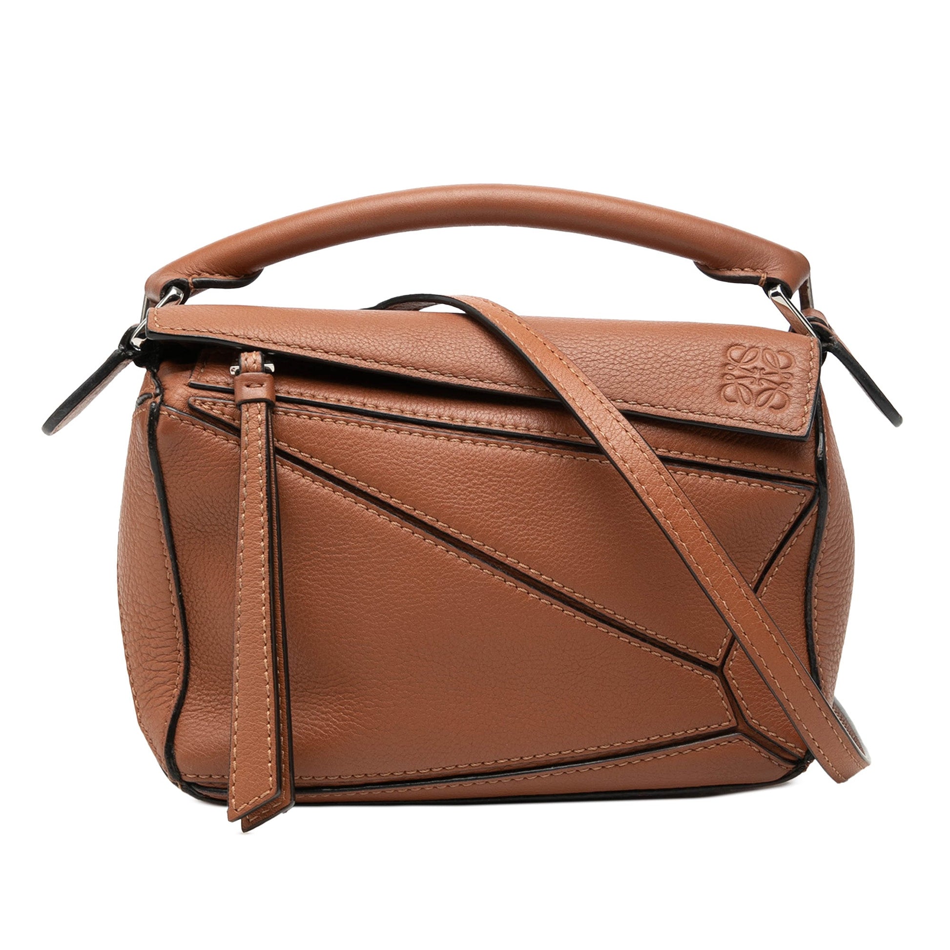LOEWE Mini Calfskin Puzzle Satchel