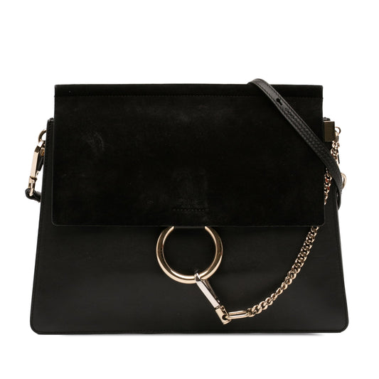 Chloé Medium Calfskin and Suede Faye Crossbody