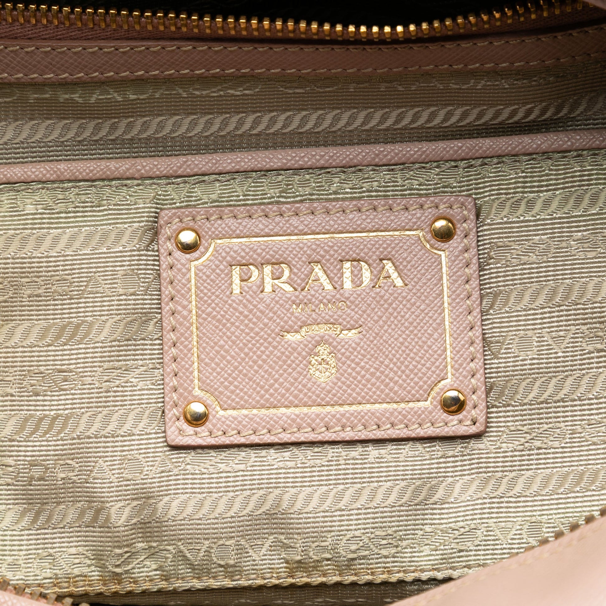 Prada Small Bicolor Saffiano Square Bauletto Satchel
