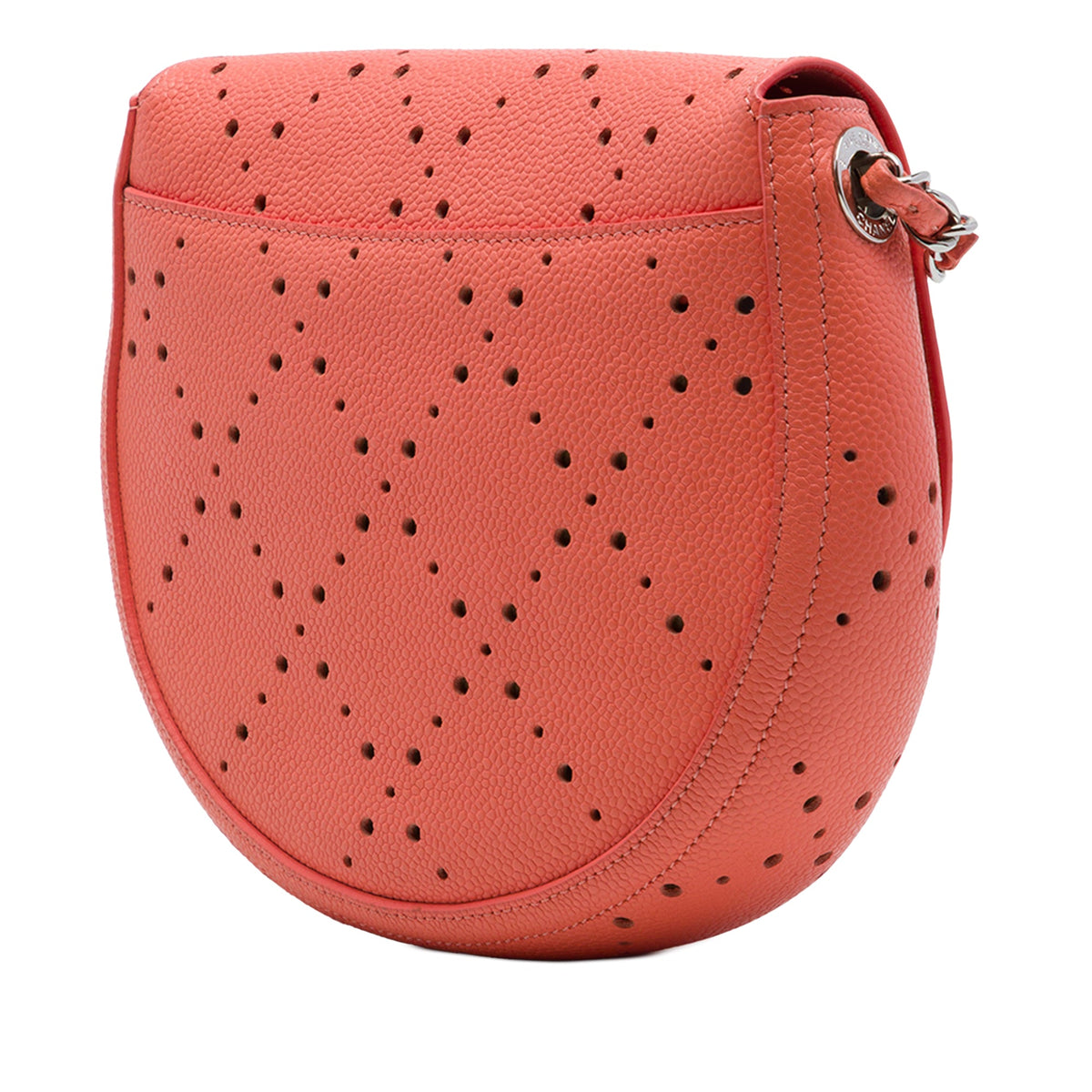 Chanel Small CC Perforated Caviar Messenger Flap