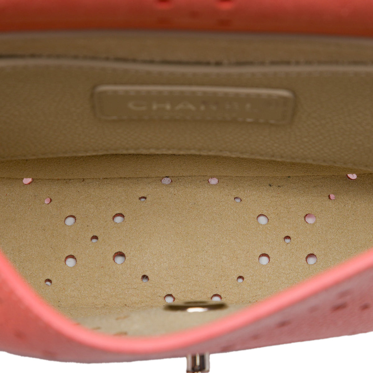 Chanel Small CC Perforated Caviar Messenger Flap