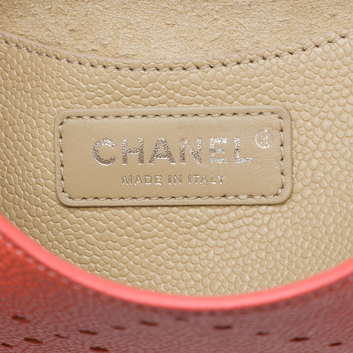 Chanel Small CC Perforated Caviar Messenger Flap