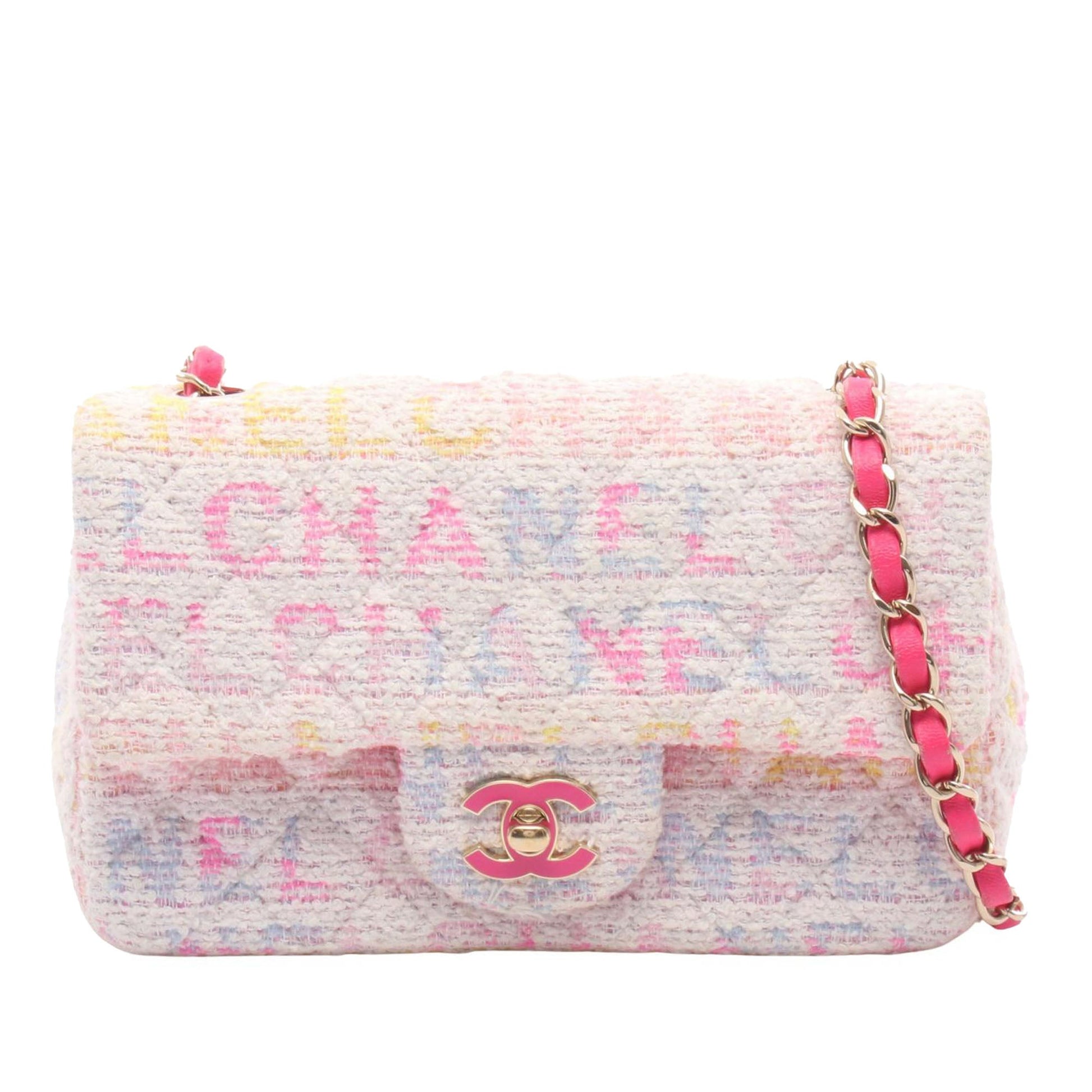 Chanel Mini Rectangular Tweed Single Flap