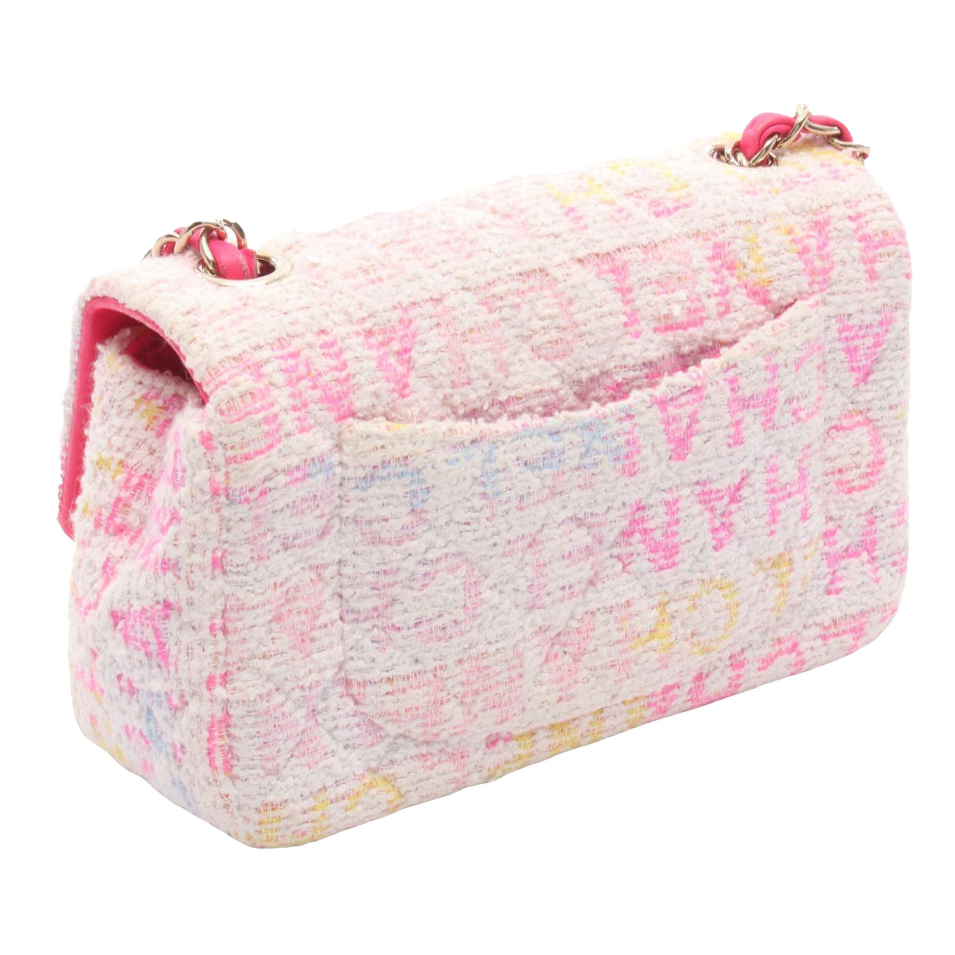 Chanel Mini Rectangular Tweed Single Flap