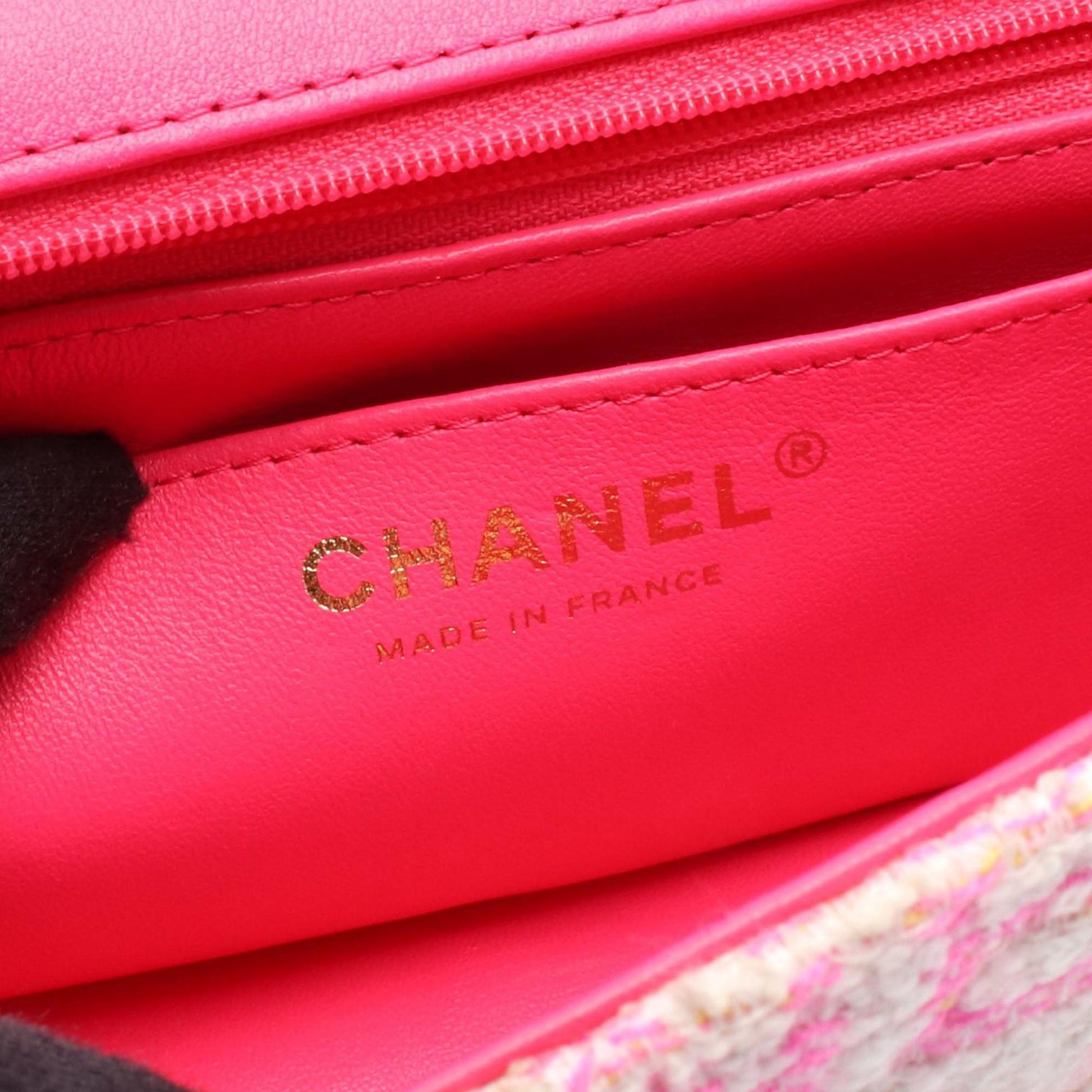 Chanel Mini Rectangular Tweed Single Flap