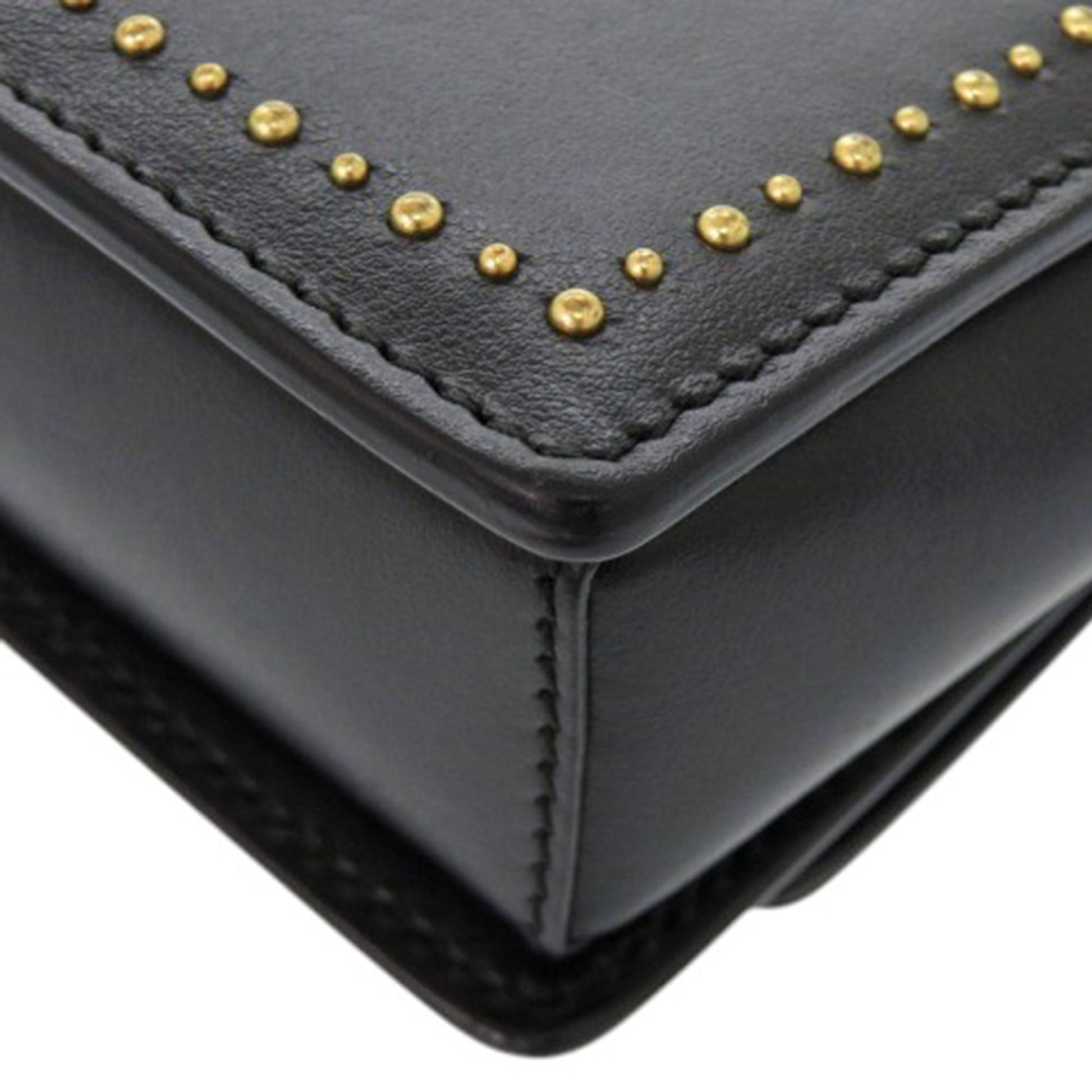 Ferragamo Studded Leather Ladybug Vara Bow Crossbody