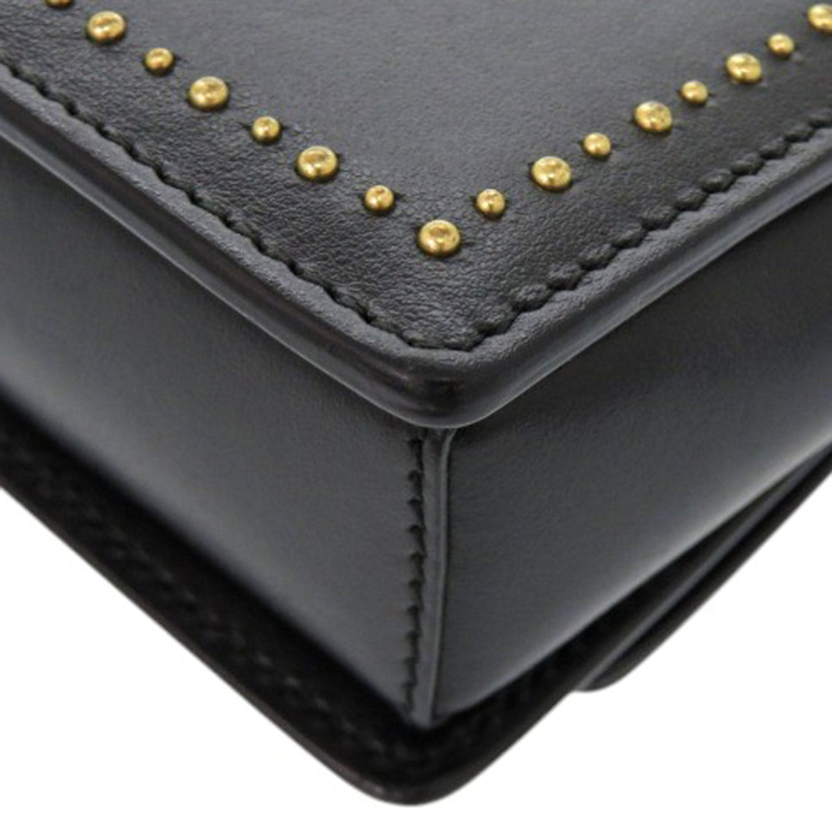 Ferragamo Studded Leather Ladybug Vara Bow Crossbody