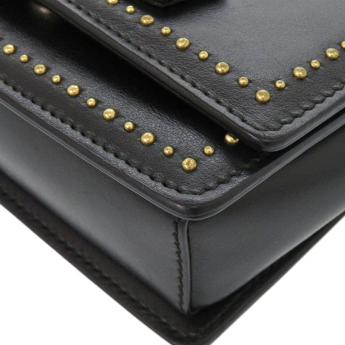 Ferragamo Studded Leather Ladybug Vara Bow Crossbody