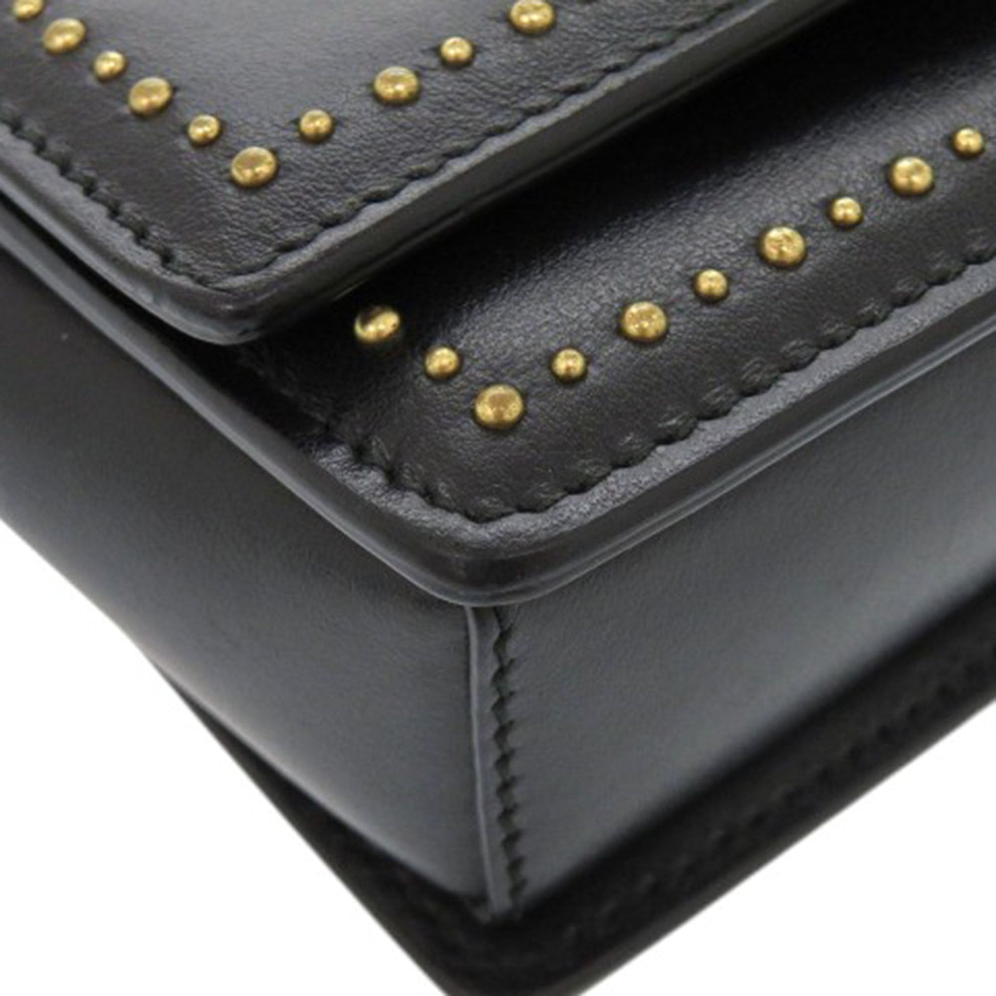 Ferragamo Studded Leather Ladybug Vara Bow Crossbody