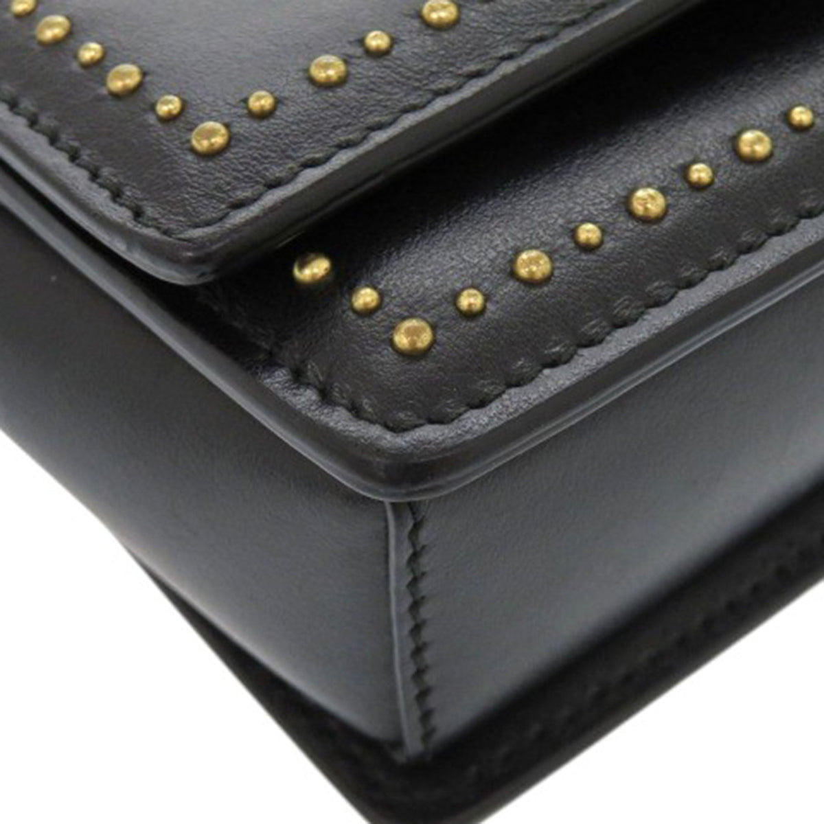 Ferragamo Studded Leather Ladybug Vara Bow Crossbody