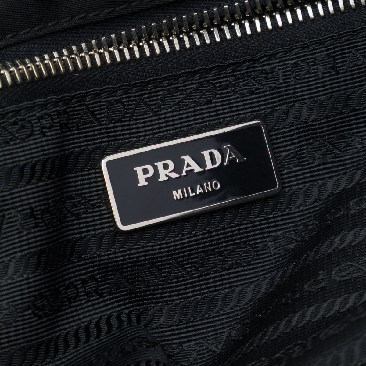 Prada Saffiano Trimmed Tessuto Robot Convertible Tote — Black