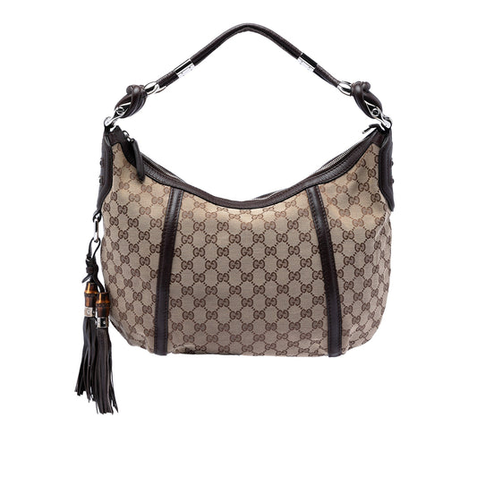 Gucci GG Canvas Techno Horsebit Hobo