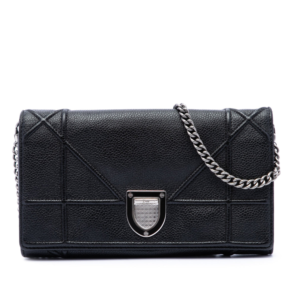 Dior Grained Calfskin Diorama Croisiere Wallet on Chain