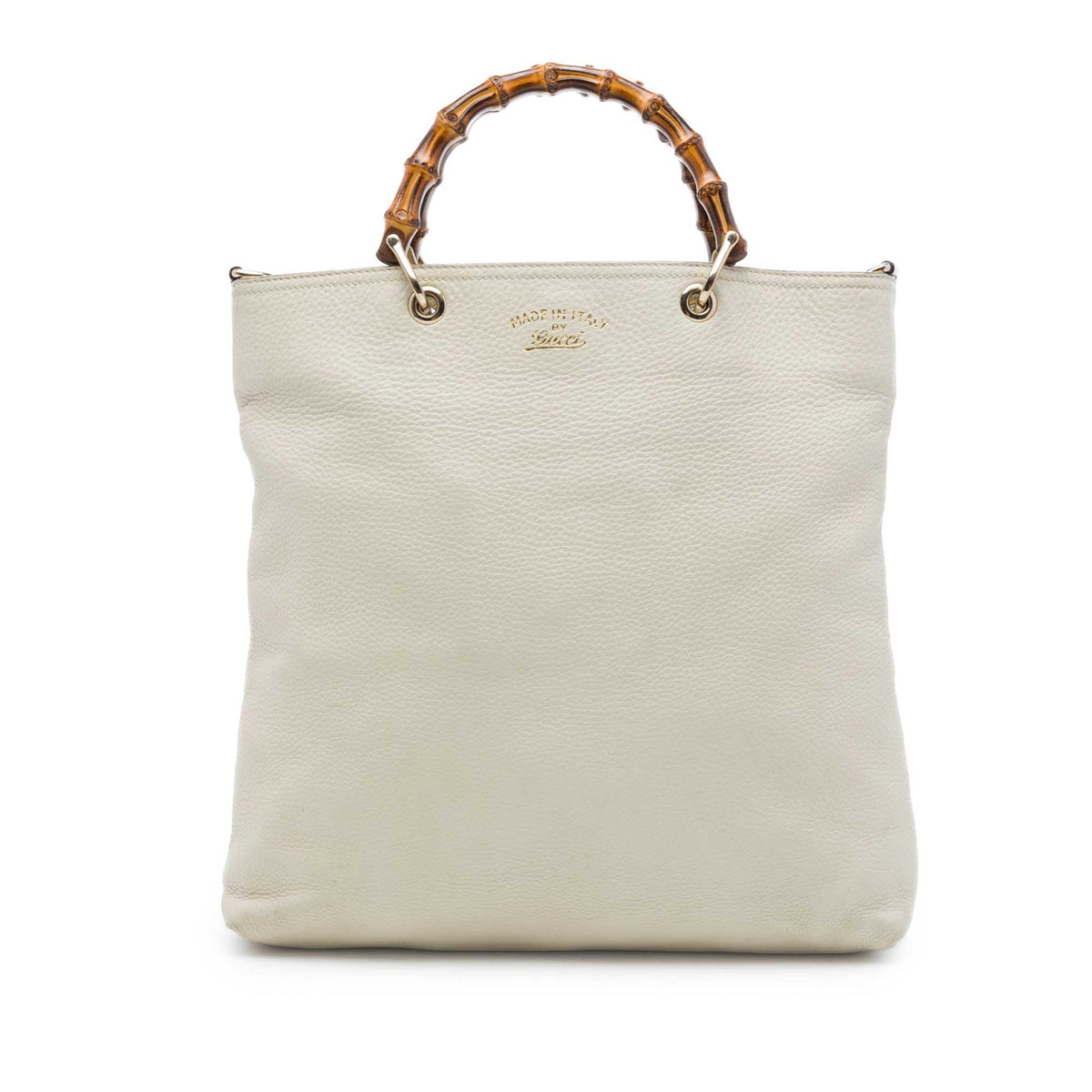 Gucci Tall Calfskin Bamboo Shopper Tote